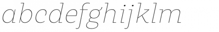 LC Merkén Thin Italic Font LOWERCASE