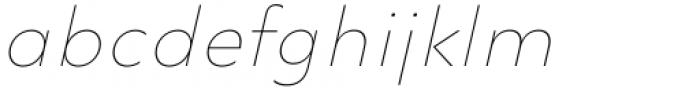 LC Trinidad Thin Oblique Font LOWERCASE