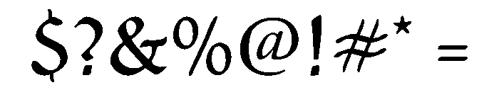 LDR Siniscalchi Font OTHER CHARS