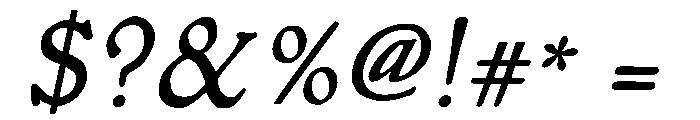 LDR Studia Lite Italic Font OTHER CHARS