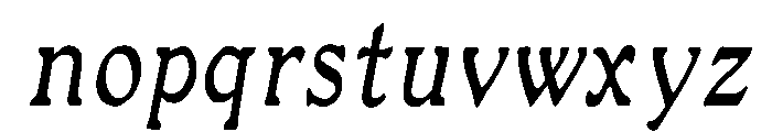 LDR Studia Lite Italic Font LOWERCASE