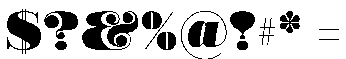 LDNFatface Bold Font OTHER CHARS