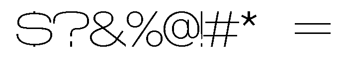 LDNGoldenSquare Thin Font OTHER CHARS