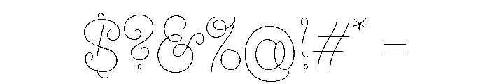 LDNKewScript Thin Font OTHER CHARS