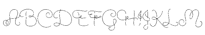 LDNKewScript Thin Font UPPERCASE