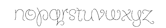 LDNKewScript Thin Font LOWERCASE