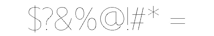 LDNKono Hairline Font OTHER CHARS