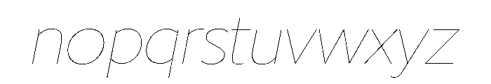 LDNKono HairlineItalic Font LOWERCASE