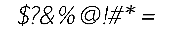 LDNKono LightItalic Font OTHER CHARS