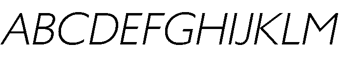 LDNKono LightItalic Font UPPERCASE