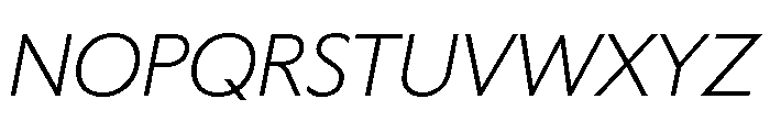 LDNKono LightItalic Font UPPERCASE