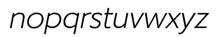 LDNKono LightItalic Font LOWERCASE