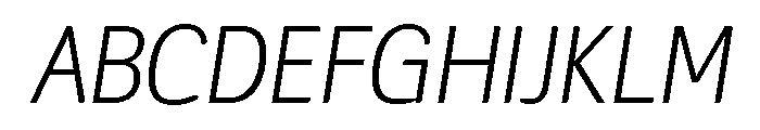 LDNMertonSans LightItalic Font UPPERCASE