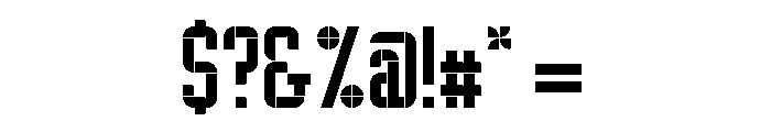LDNPenrose Stencil Font OTHER CHARS