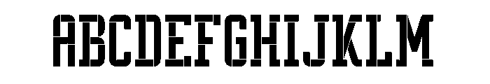 LDNPenrose Stencil Font UPPERCASE
