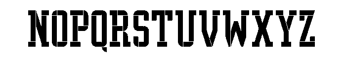 LDNPenrose Stencil Font UPPERCASE