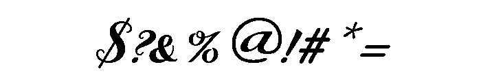 LDNPiccadillyScript Bold Font OTHER CHARS