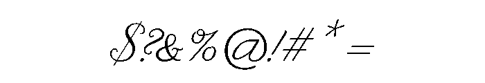 LDNPiccadillyScript Light Font OTHER CHARS
