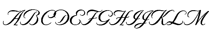 LDNPiccadillyScript Medium Font UPPERCASE