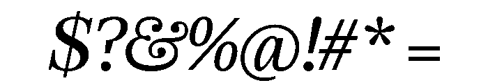 LDNWestminsterText Italic Font OTHER CHARS