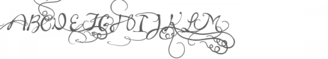 ld cursive flourish Font UPPERCASE