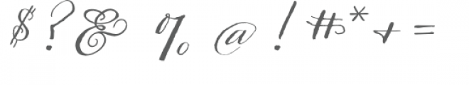 ld hand-written greetings Font OTHER CHARS