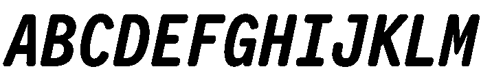 Letter Gothic Recast Bold Italic Font UPPERCASE