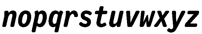 Letter Gothic Recast Bold Italic Font LOWERCASE