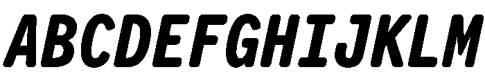 Letter Gothic Recast Extra Bold Italic Font UPPERCASE