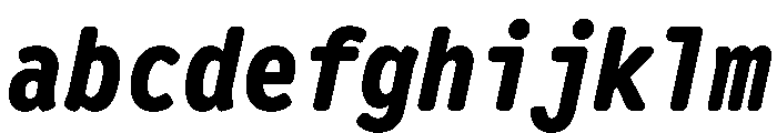 Letter Gothic Recast Extra Bold Italic FONT