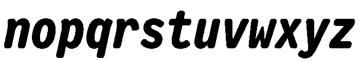 Letter Gothic Recast Extra Bold Italic Font LOWERCASE