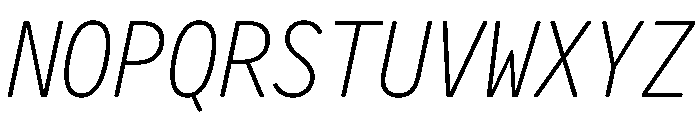 Letter Gothic Recast Extra Light Italic Font UPPERCASE
