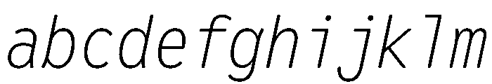Letter Gothic Recast Extra Light Italic FONT