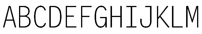 Letter Gothic Recast Extra Light Font UPPERCASE