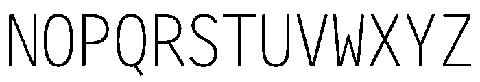 Letter Gothic Recast Extra Light Font UPPERCASE