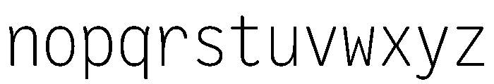 Letter Gothic Recast Extra Light Font LOWERCASE