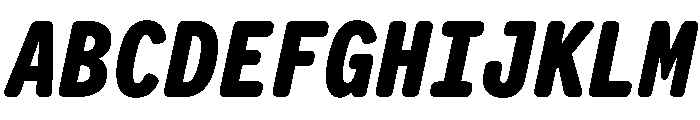Letter Gothic Recast Heavy Italic Font UPPERCASE