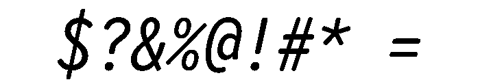Letter Gothic Recast Italic Font OTHER CHARS