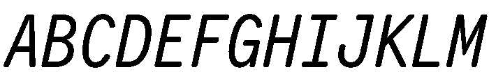 Letter Gothic Recast Italic Font UPPERCASE