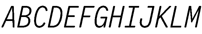 Letter Gothic Recast Light Italic Font UPPERCASE