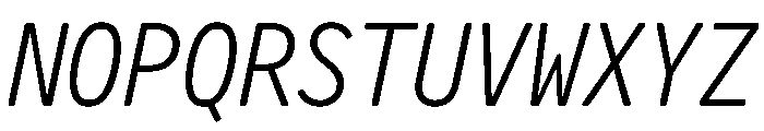Letter Gothic Recast Light Italic Font UPPERCASE