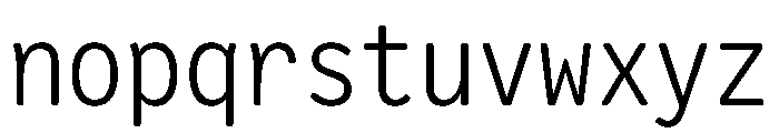 Letter Gothic Recast Light Font LOWERCASE