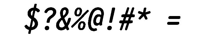 Letter Gothic Recast Medium Italic Font OTHER CHARS