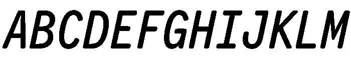 Letter Gothic Recast Medium Italic Font UPPERCASE
