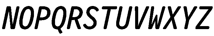 Letter Gothic Recast Medium Italic Font UPPERCASE