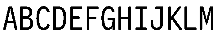 Letter Gothic Recast Regular Font UPPERCASE