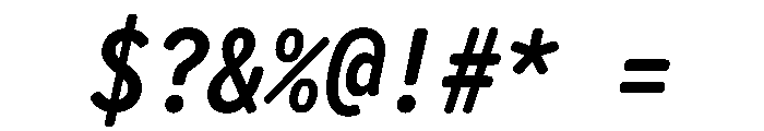 Letter Gothic Recast Semibold Italic Font OTHER CHARS