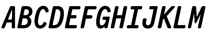 Letter Gothic Recast Semibold Italic Font UPPERCASE
