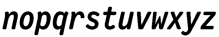 Letter Gothic Recast Semibold Italic Font LOWERCASE