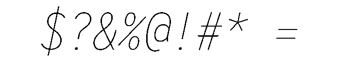 Letter Gothic Recast Thin Italic Font OTHER CHARS